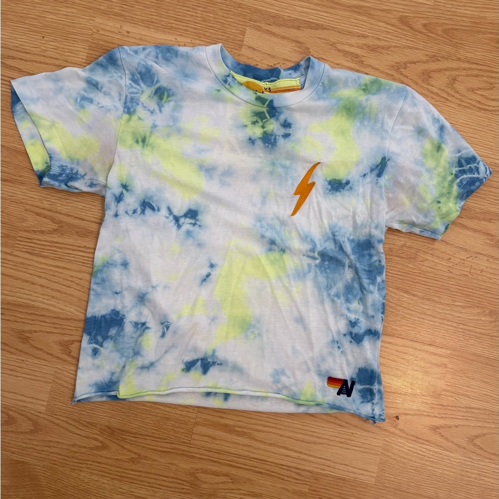 Aviator Nation Blue and Yellow Short Sleeve Tee